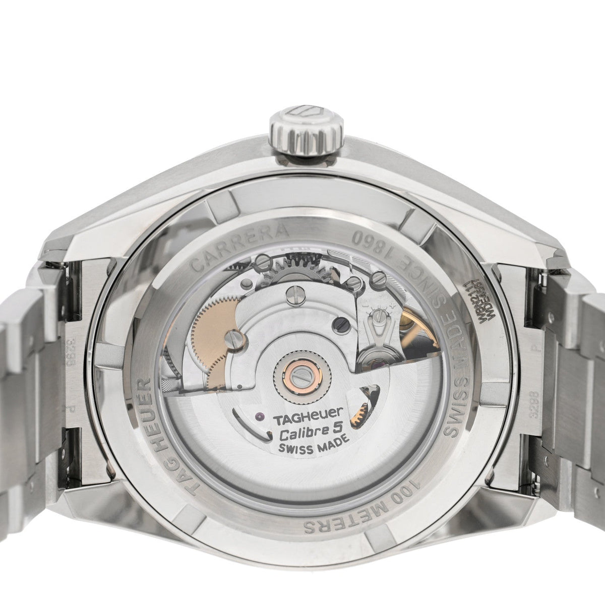 Stainless Steel 39mm Carrera Caliber 5 Automatic Watch Silver WBN2111