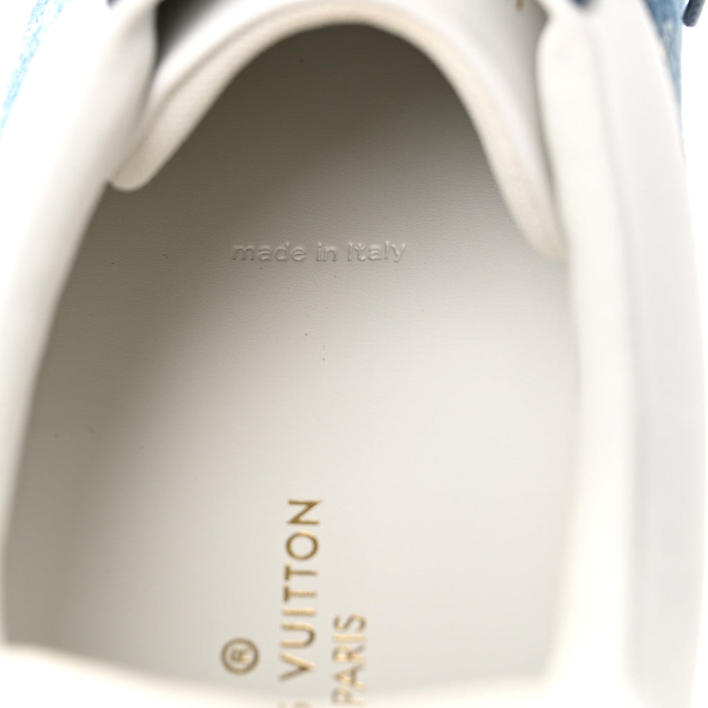 Denim Monogram Mens Luxembourg Sneakers 10 Bleu Jeans Blue