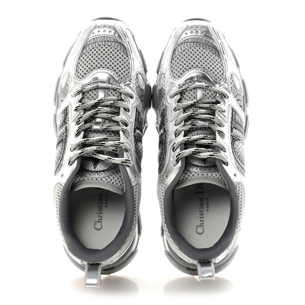 Technical Mesh Dior Chrono Sneakers 38 Silver