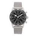 Stainless Steel 44mm Superocean Heritage Chronograph Automatic Watch Black A13313