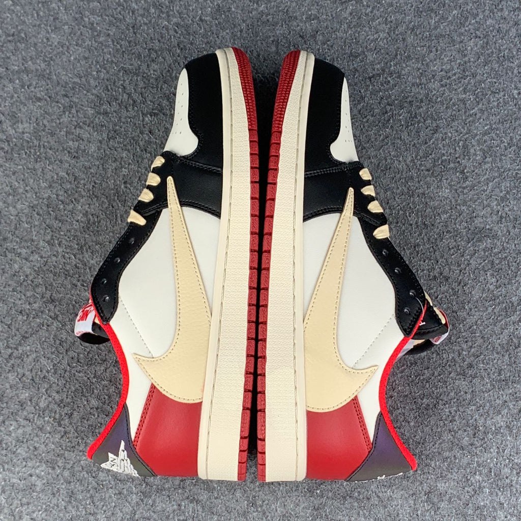(CUSTOM) Air JORDAN 1 LOW 'BLACK RED'