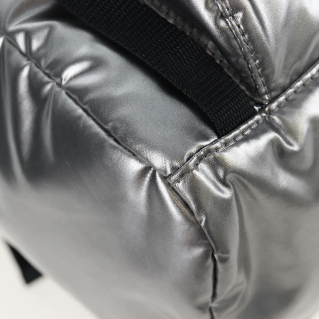 PRADA Backpack Canvas Silver Auth 195333M
