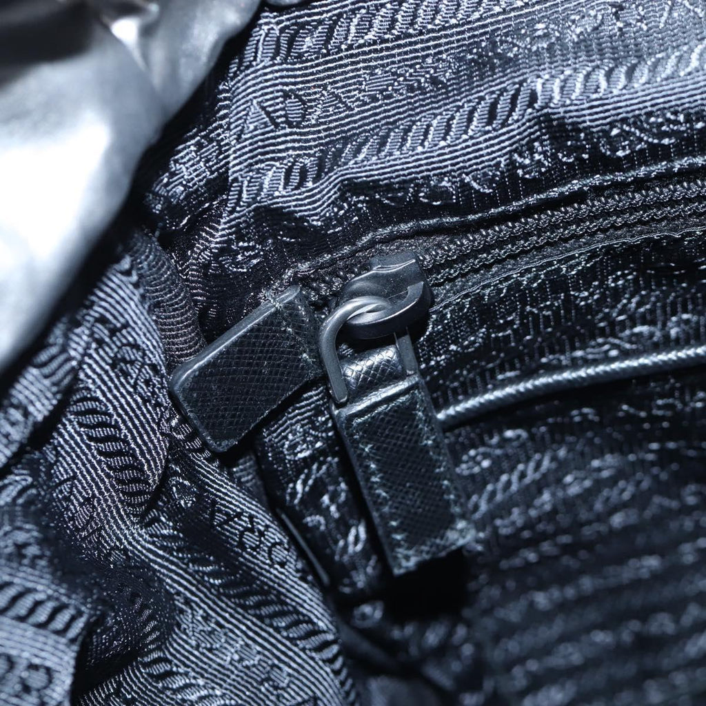 PRADA Backpack Canvas Silver Auth 195333M
