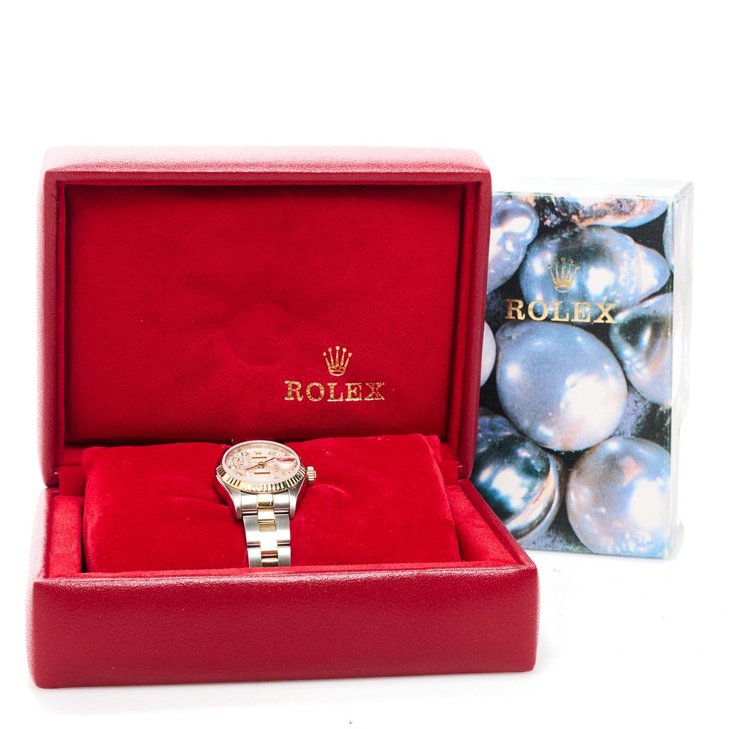 Stainless Steel 18K Yellow Gold Diamond 26mm Oyster Perpetual Datejust Watch Silver Jubilee 79173