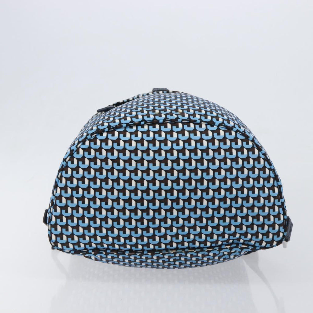 PRADA Backpack Nylon Blue Silver Auth 197214A
