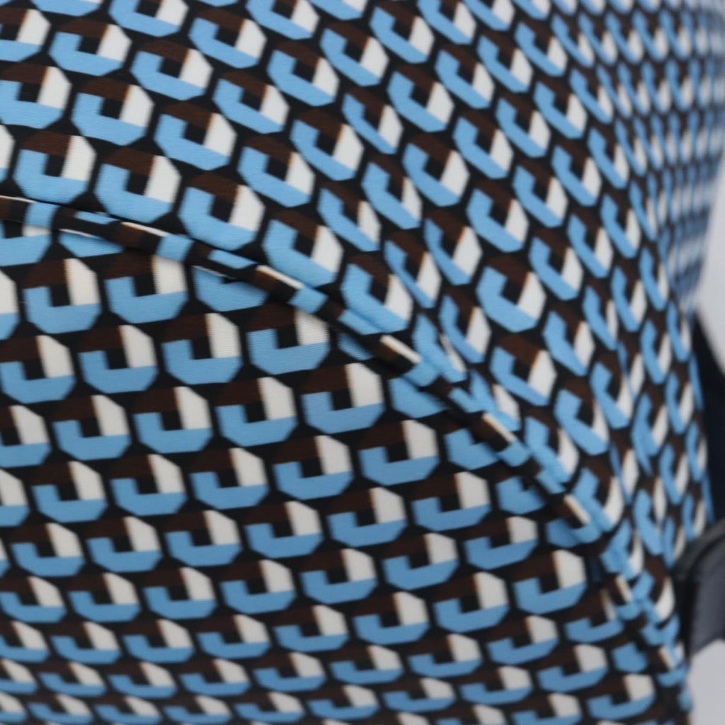 PRADA Backpack Nylon Blue Silver Auth 197214A