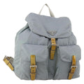 PRADA Backpack Nylon Gray Silver Auth 197693