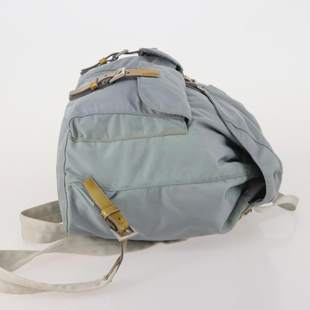 PRADA Backpack Nylon Gray Silver Auth 197693