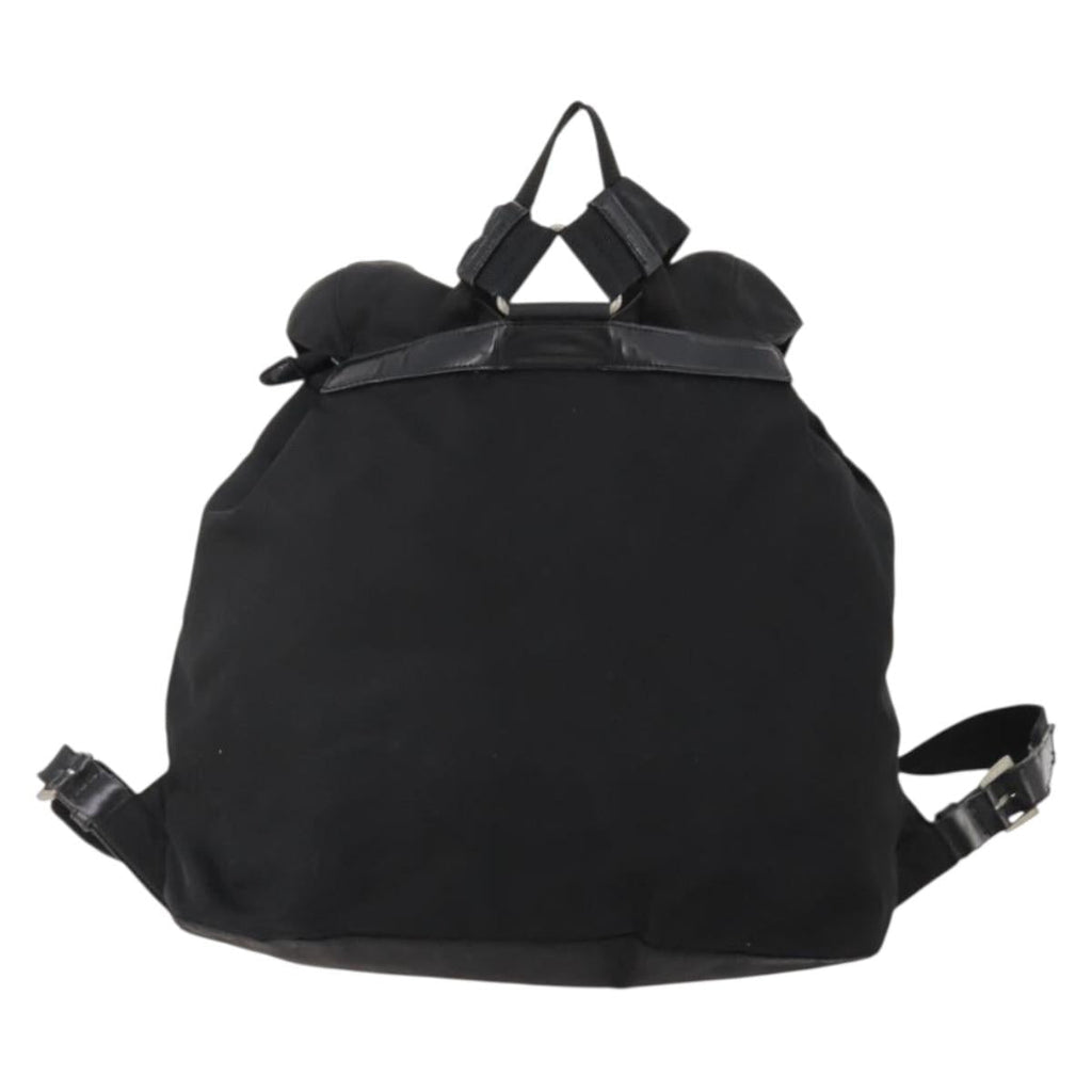 PRADA Backpack Nylon Black Silver Auth 197878