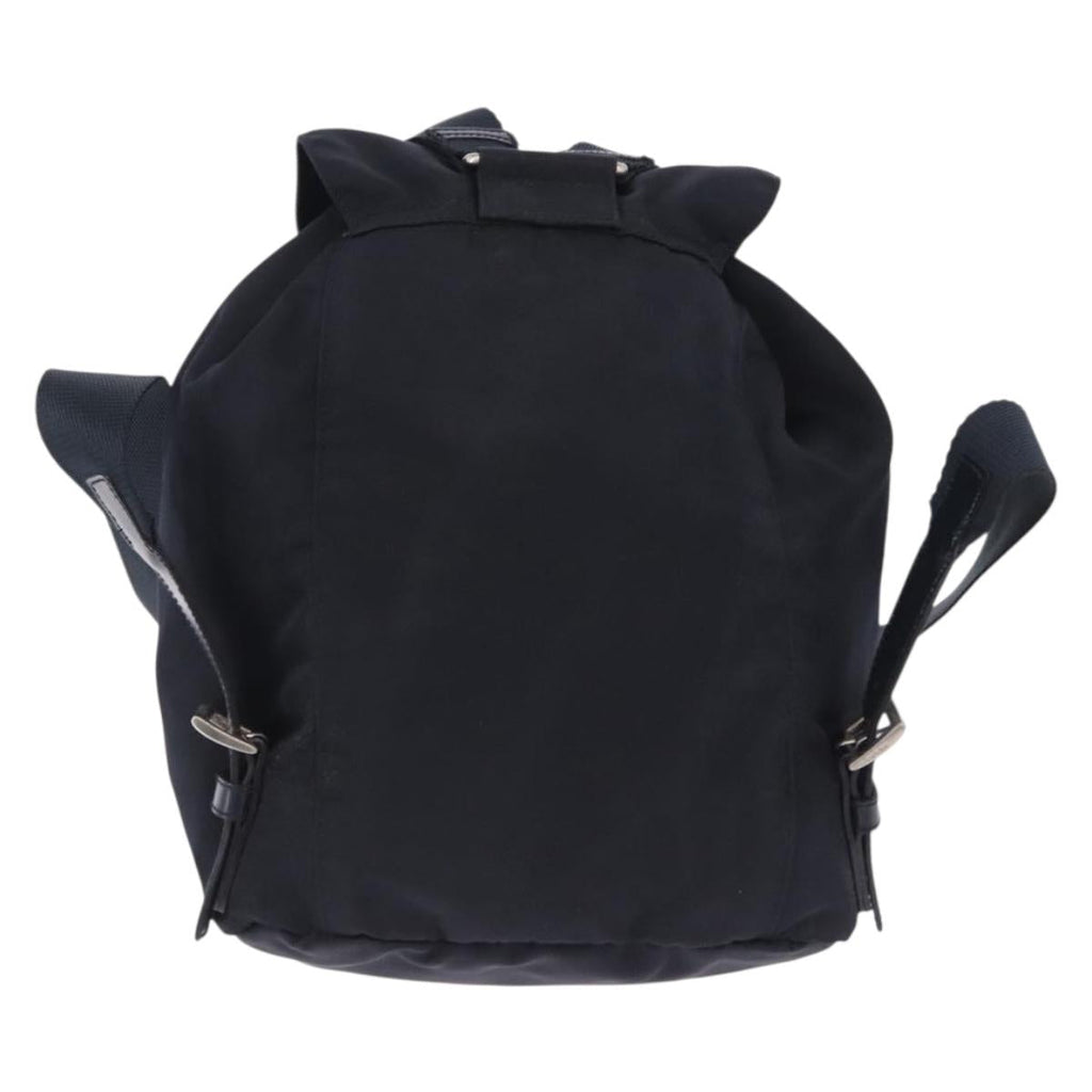 PRADA Backpack Nylon Black Silver Auth 199882A