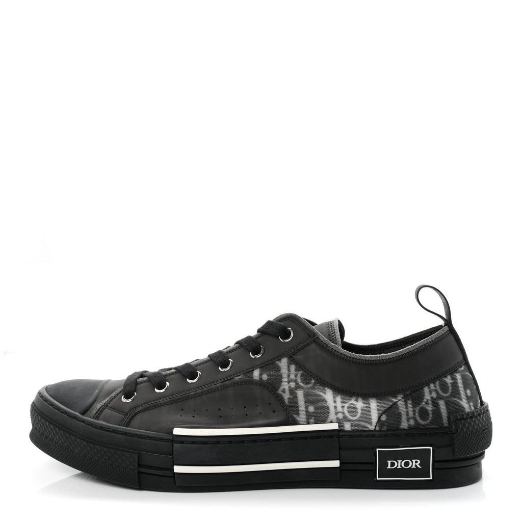 Technical Canvas Oblique Mens B23 Low Top Sneakers 45 Black