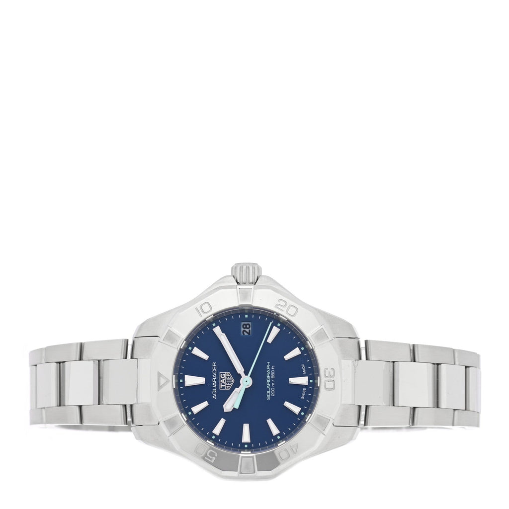 Stainless Steel 34mm Aquaracer Lady Professional 200 Solargraph Quartz Watch Blue WBP1311
