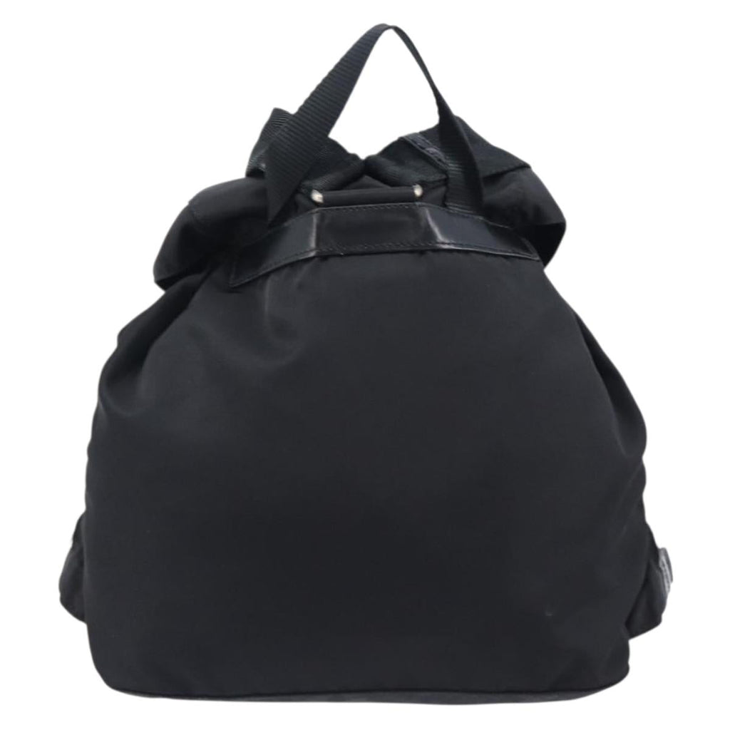 PRADA Backpack Nylon Black Silver Auth 201355