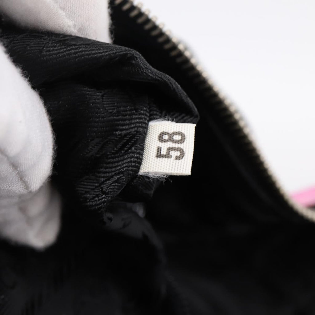 PRADA Shoulder Bag Nylon Pink Black Auth 202854