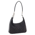 GUCCI GG Canvas Shoulder Bag Black Silver 001 3812 Auth 204252