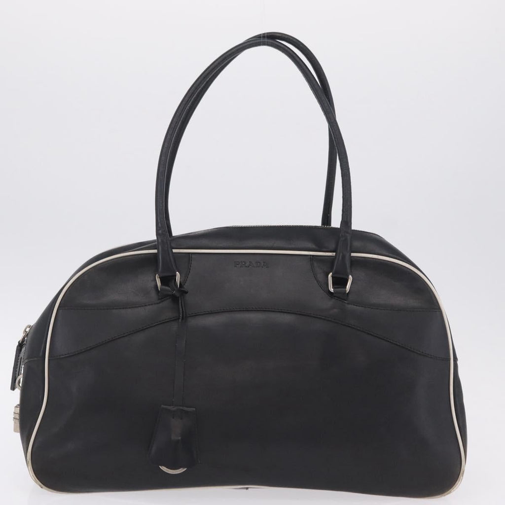 PRADA Shoulder Bag Nylon Leather 5 Set Black Purple Auth 204287