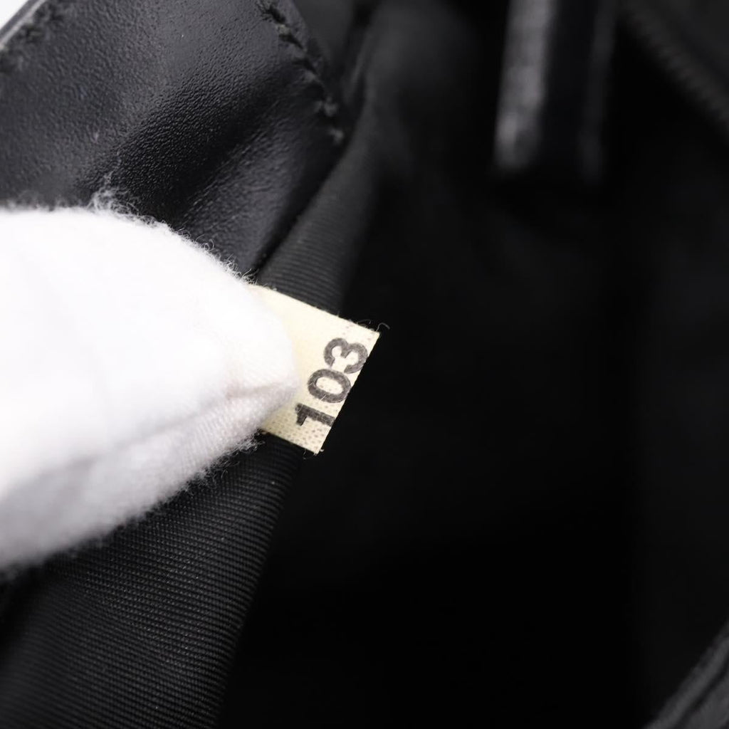 PRADA Shoulder Bag Nylon Black Silver Auth 205175A