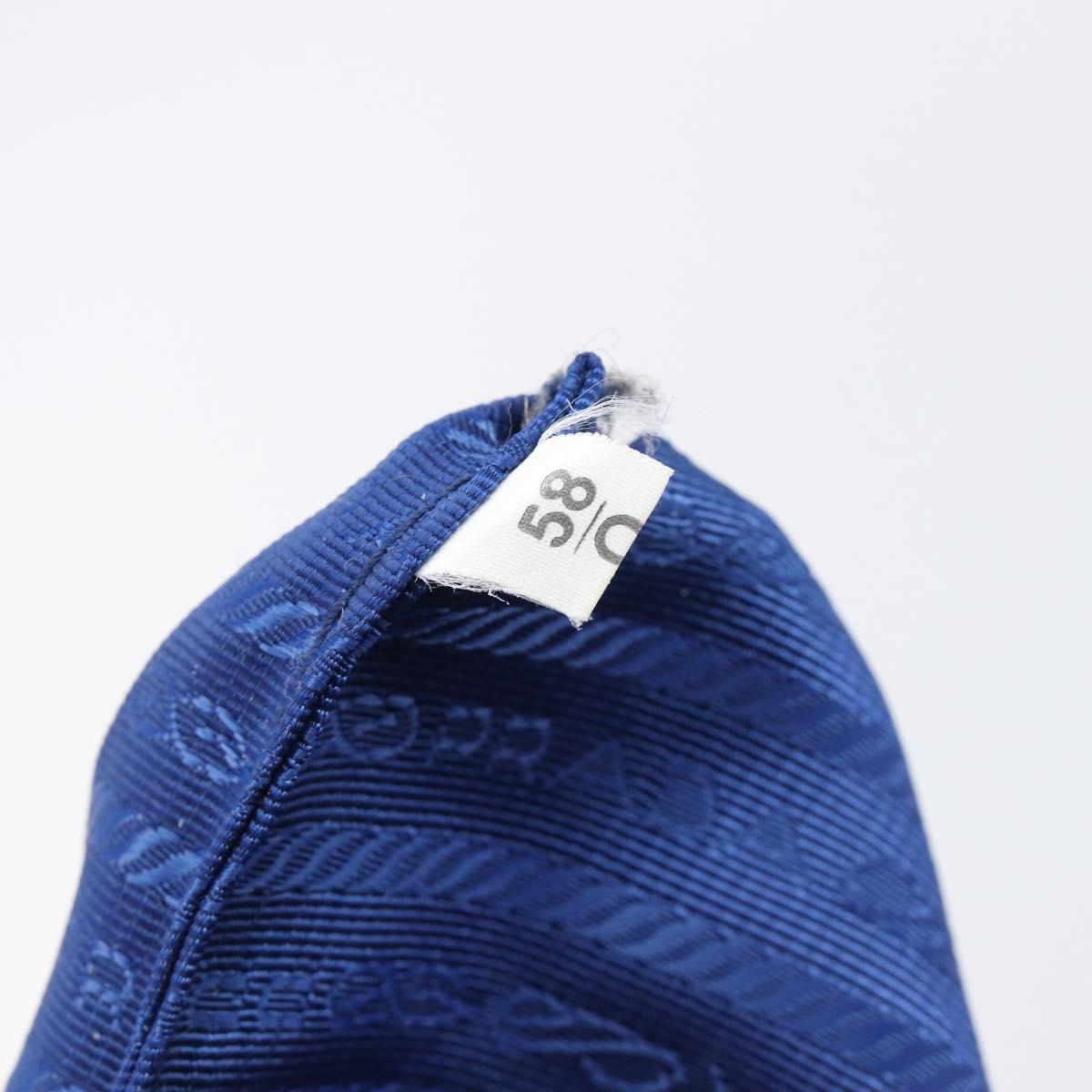 PRADA Backpack Nylon Blue Silver Auth 205419A