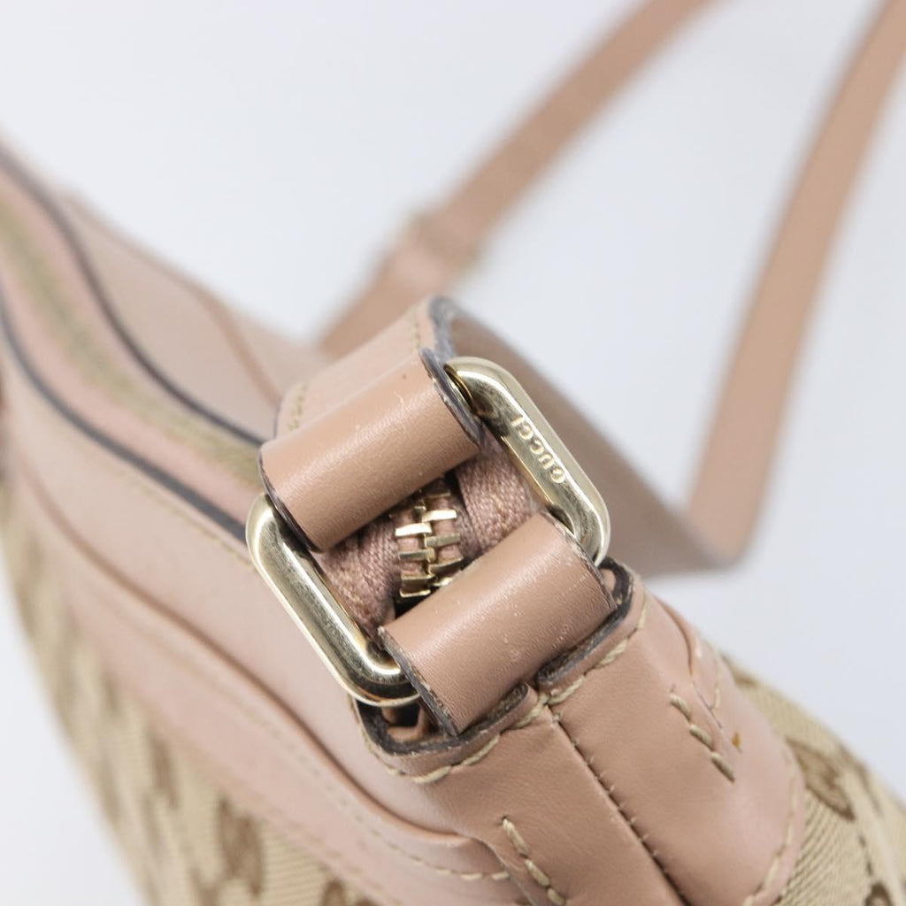 GUCCI GG Canvas Mayfair Shoulder Bag Beige Gold 257065 Auth 206073V
