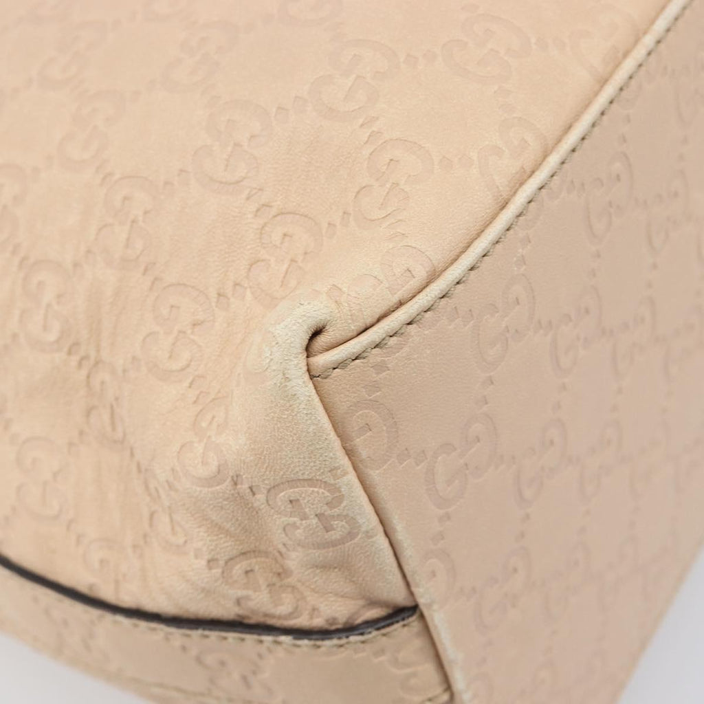GUCCI Guccissima GG Canvas Shoulder Bag Outlet Pink Gold 257299 Auth 206078