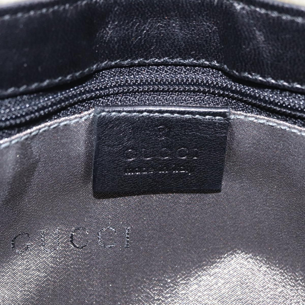 GUCCI Shoulder Bag Velor Beige Silver 001 3829 Auth 206290A