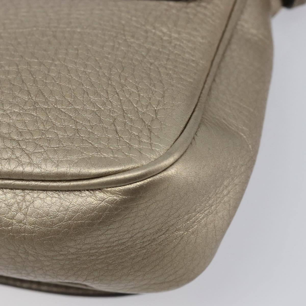 GUCCI Soho Chain Shoulder Bag Leather Gold 323190 Auth 206523A