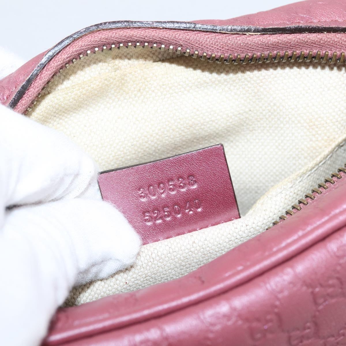 GUCCI Micro GG Canvas Micro Guccissima Bag Leather Gold Pink 309538 Auth 207061