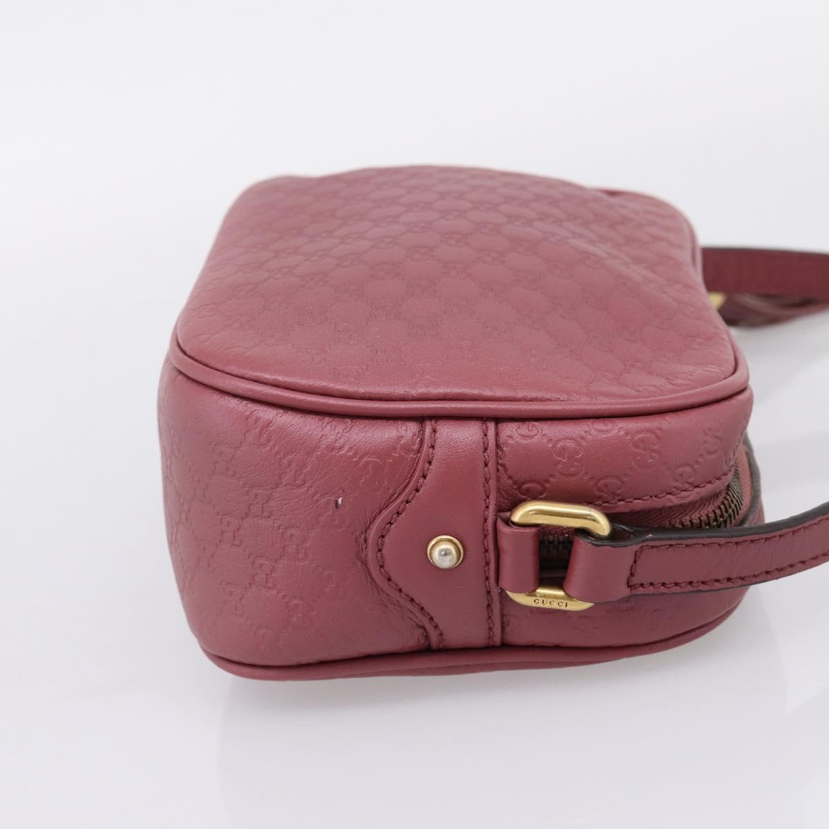 GUCCI Micro GG Canvas Micro Guccissima Bag Leather Gold Pink 309538 Auth 207061