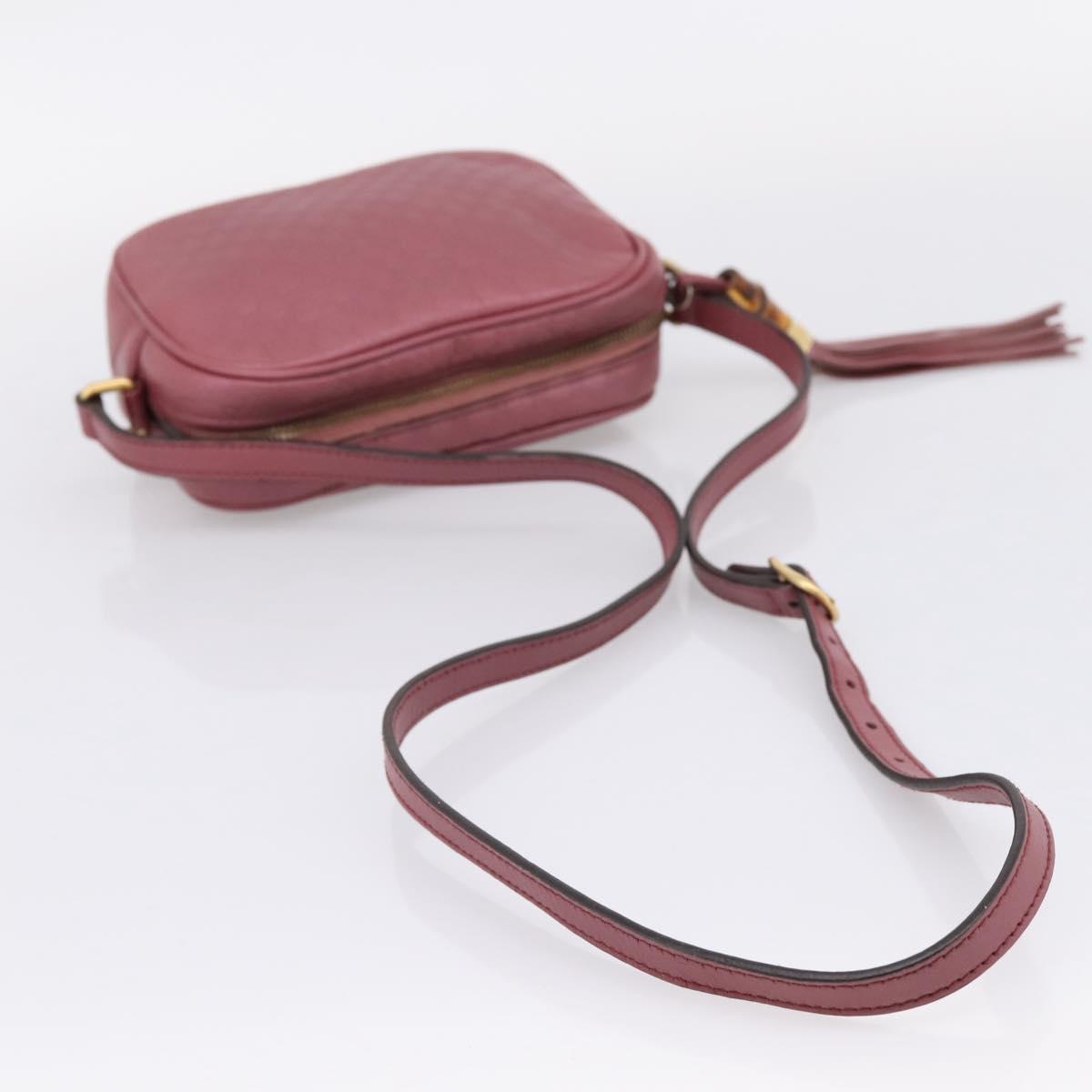 GUCCI Micro GG Canvas Micro Guccissima Bag Leather Gold Pink 309538 Auth 207061