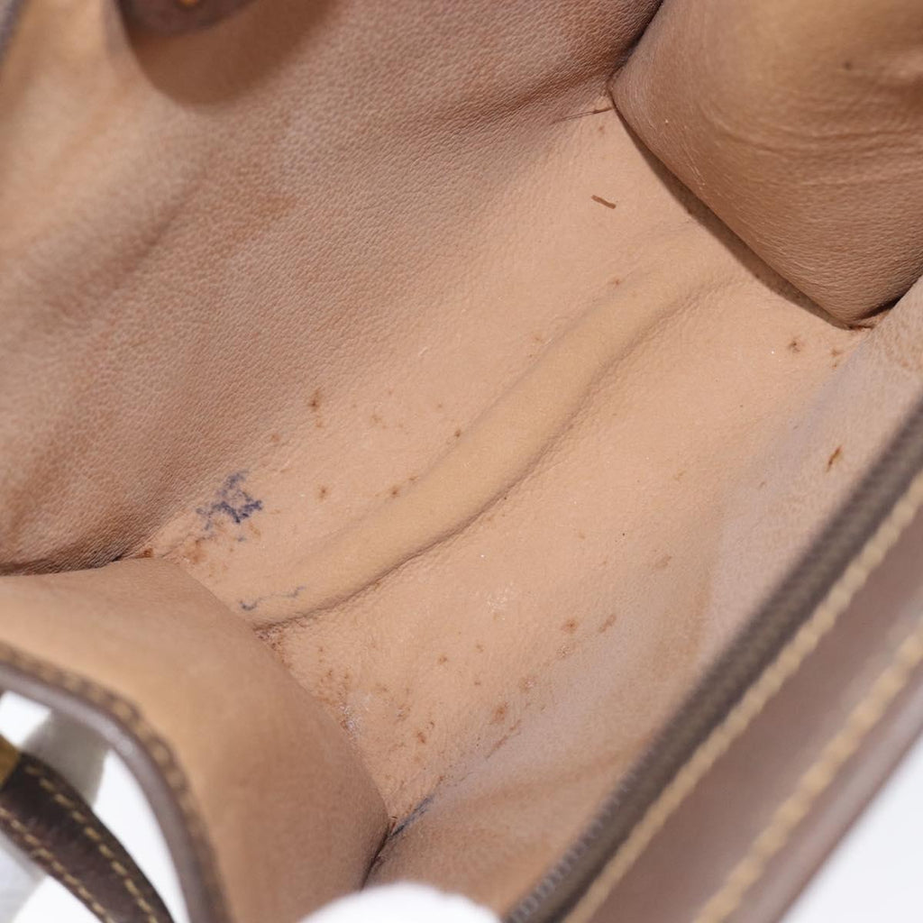 GUCCI GG Supreme Shoulder Bag PVC Beige Gold Tone 007 89 1096 Auth 207931