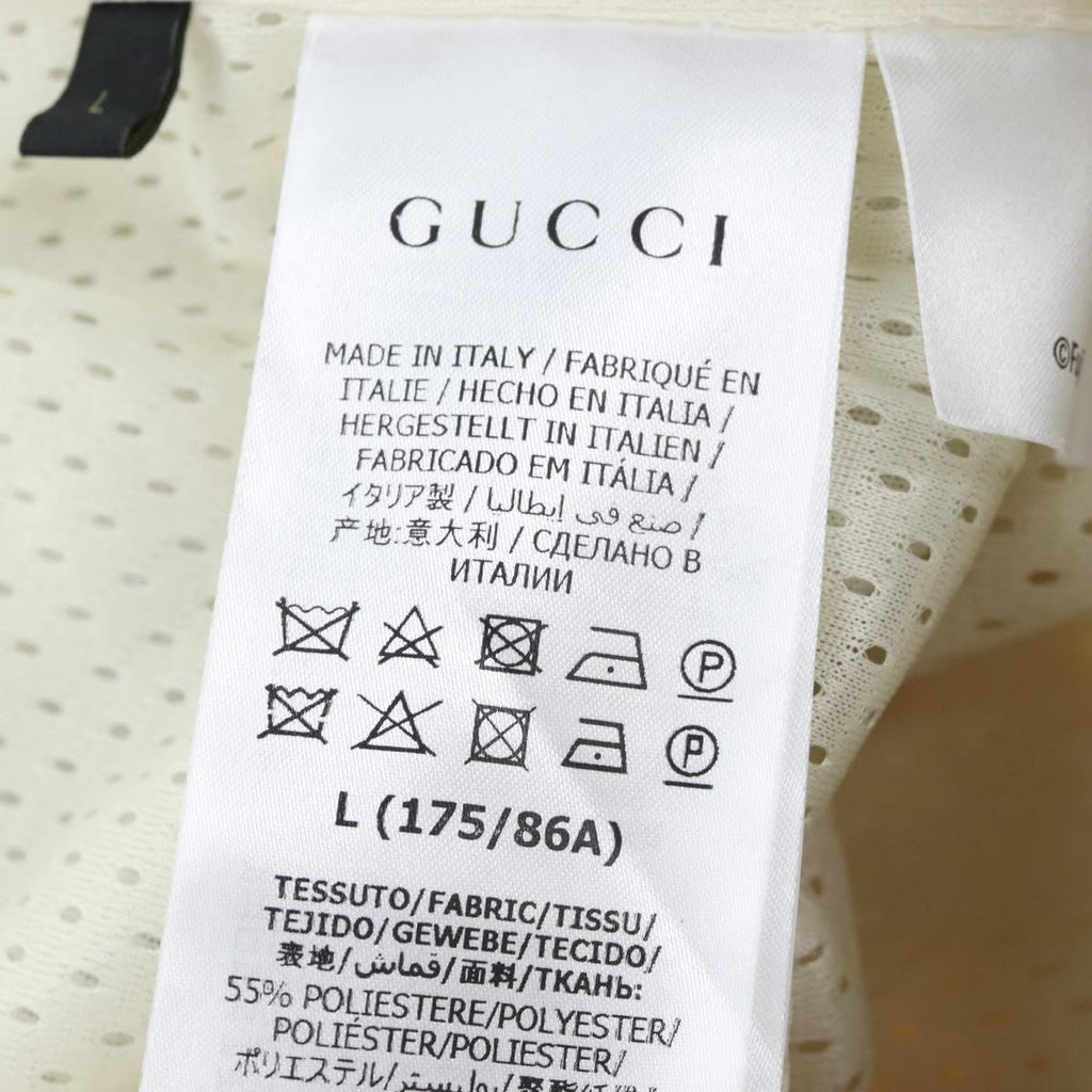 GUCCI Micro GG Canvas Fujiko Pro Pants Polyester L Beige Auth 208053SAM