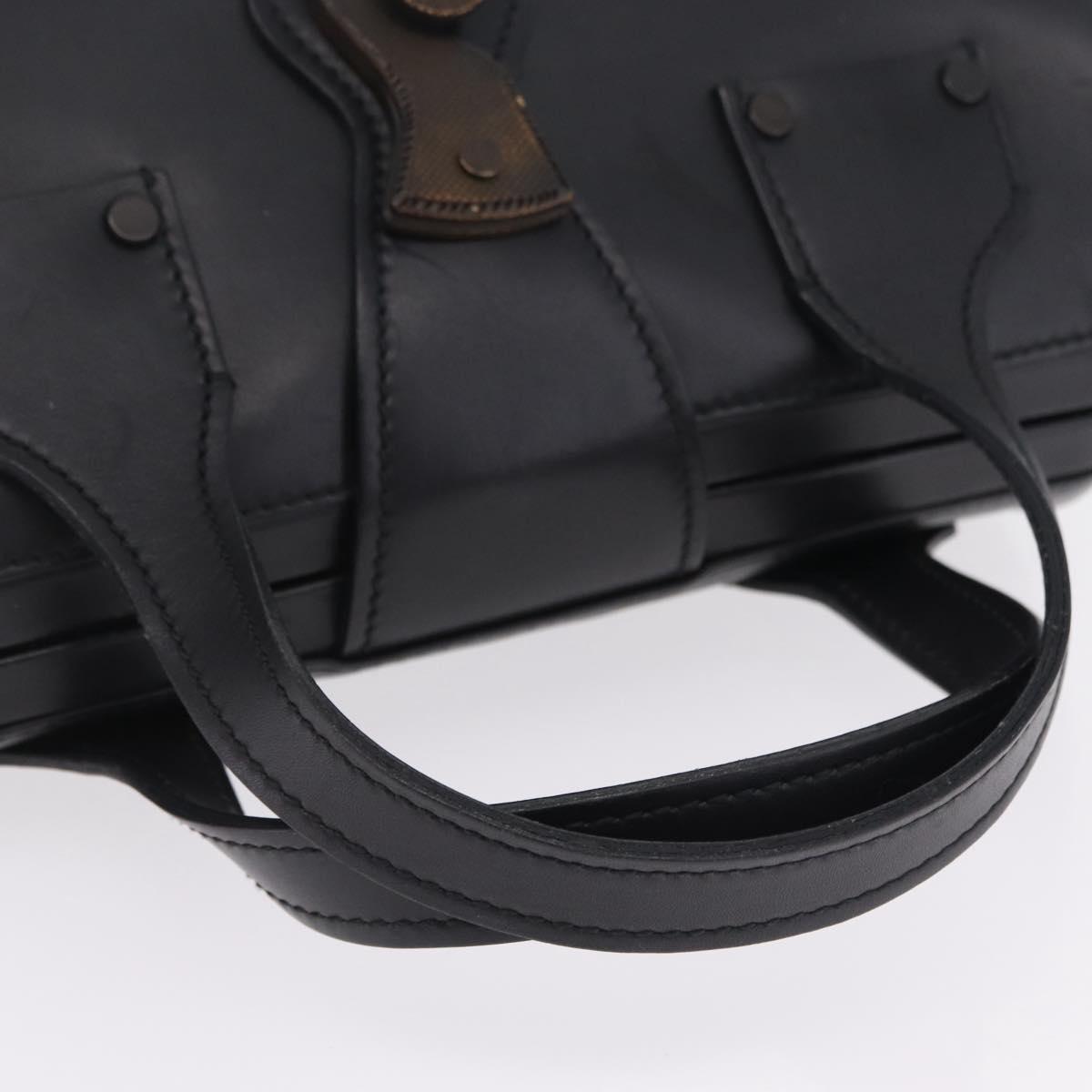 GUCCI Hand Bag Leather Black 105378 Auth 208277A