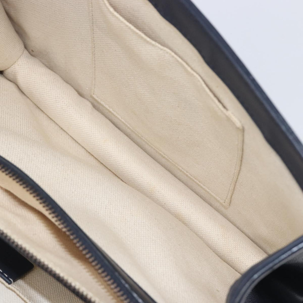 GUCCI Dionysos Bamboo Sherry Line Bag Leather 2way Navy 448075 Auth 208278M