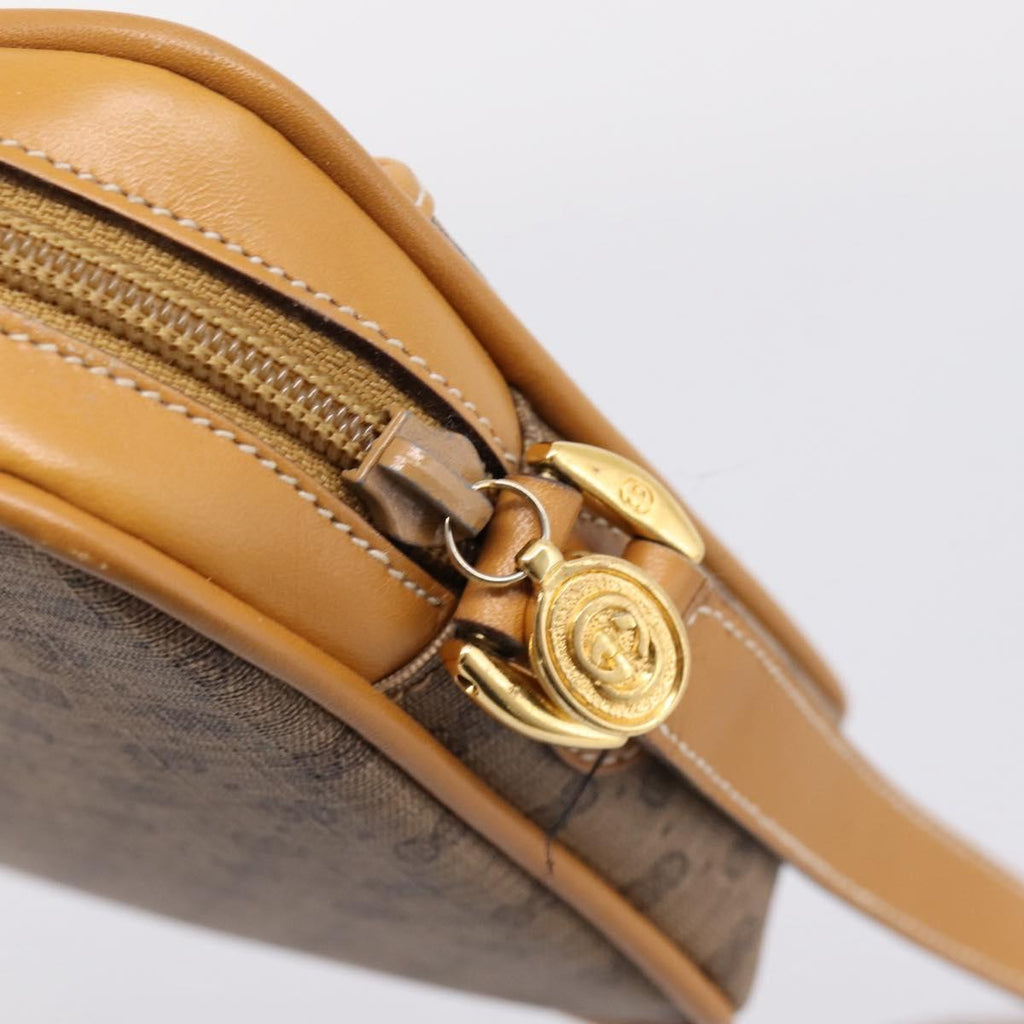 GUCCI Micro GG Shoulder Bag PVC Beige Gold Tone 007 56 0095 Auth 208844