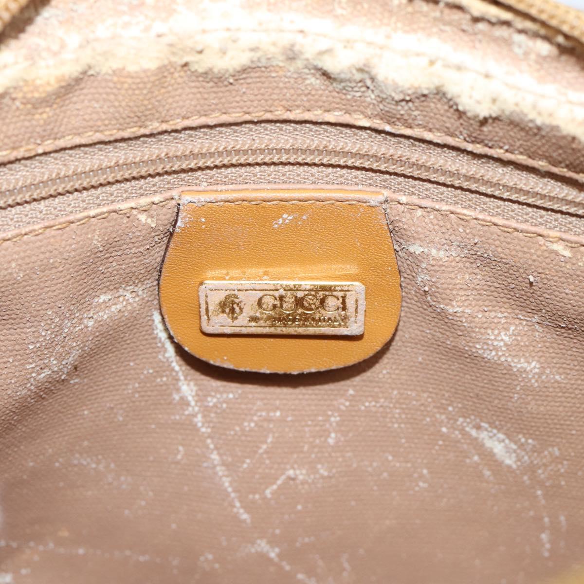 GUCCI Micro GG Shoulder Bag PVC Beige Gold Tone 007 56 0095 Auth 208844