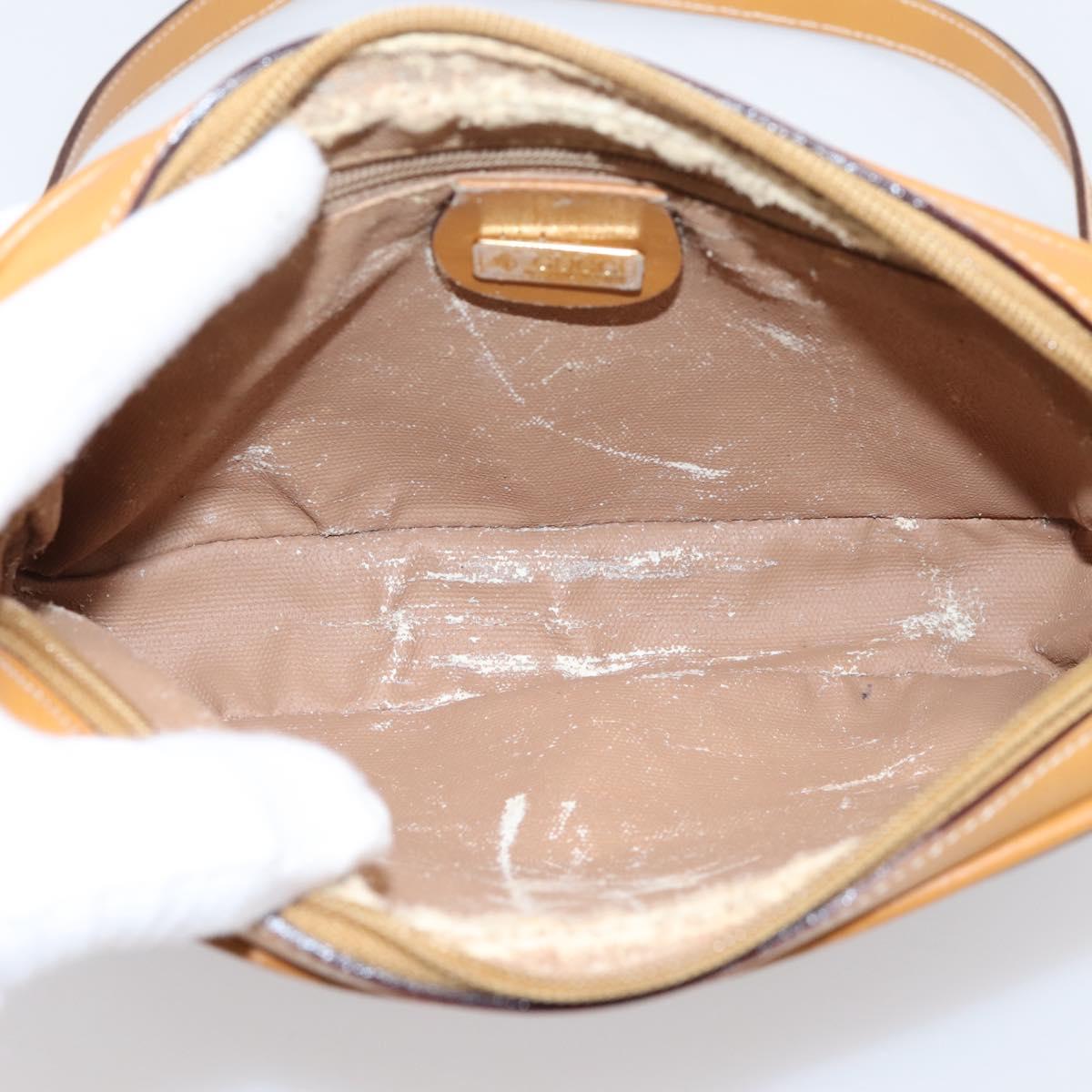 GUCCI Micro GG Shoulder Bag PVC Beige Gold Tone 007 56 0095 Auth 208844