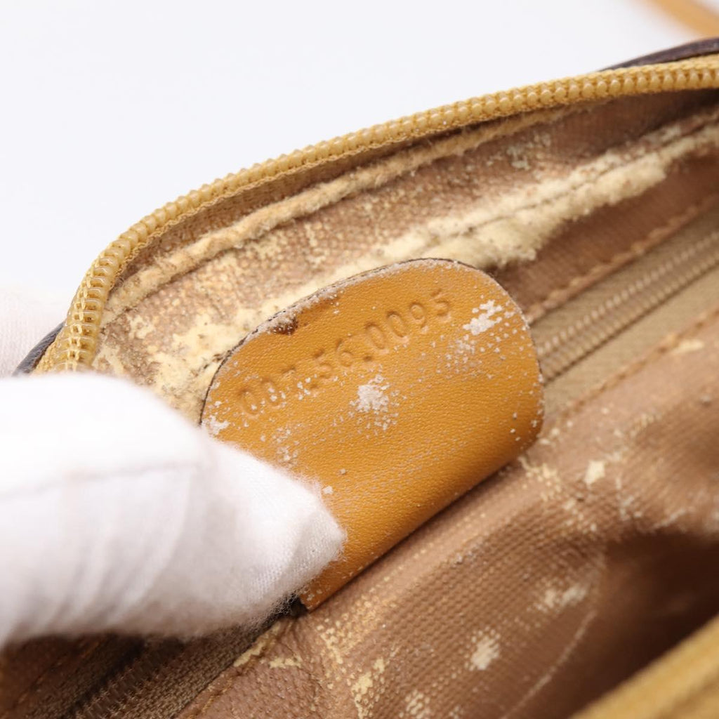GUCCI Micro GG Shoulder Bag PVC Beige Gold Tone 007 56 0095 Auth 208844
