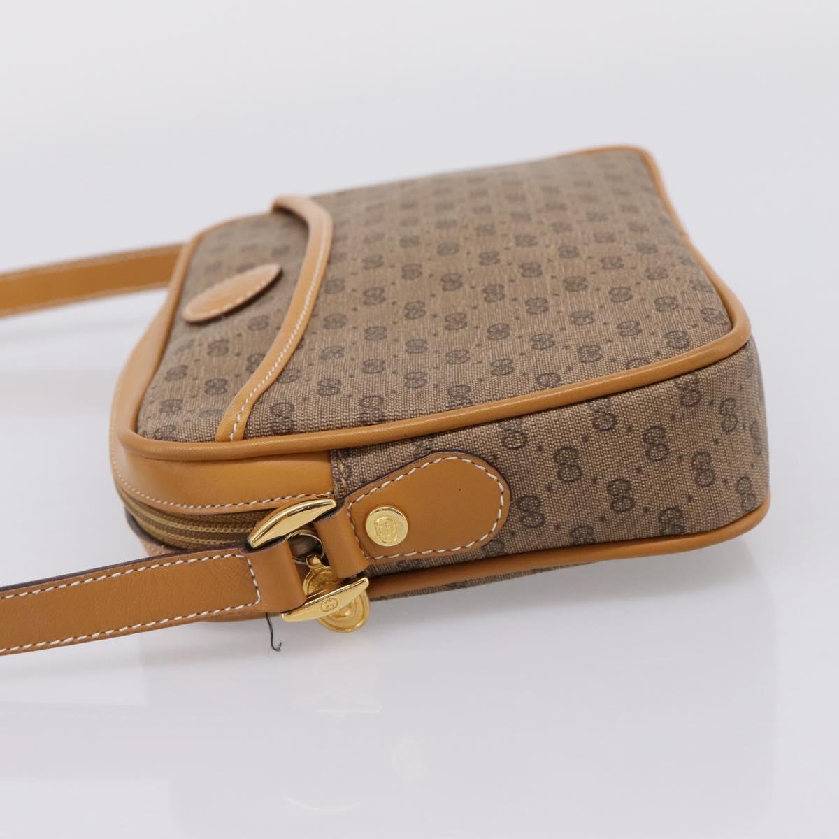 GUCCI Micro GG Shoulder Bag PVC Beige Gold Tone 007 56 0095 Auth 208844