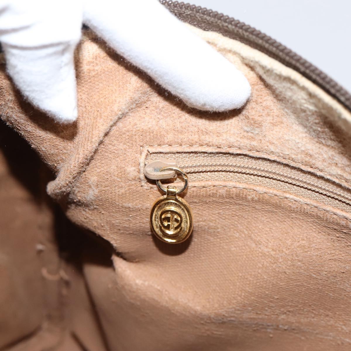 GUCCI GG Supreme Hand Bag PVC Beige Gold Tone 002 23 6842 Auth 208874