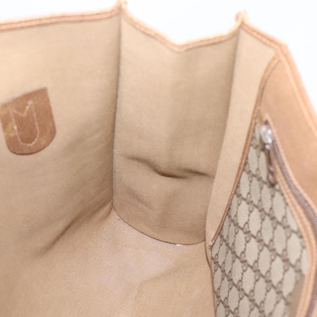 GUCCI GG Supreme Tote Bag PVC Beige Gold Tone 40 02 998 Auth 209148