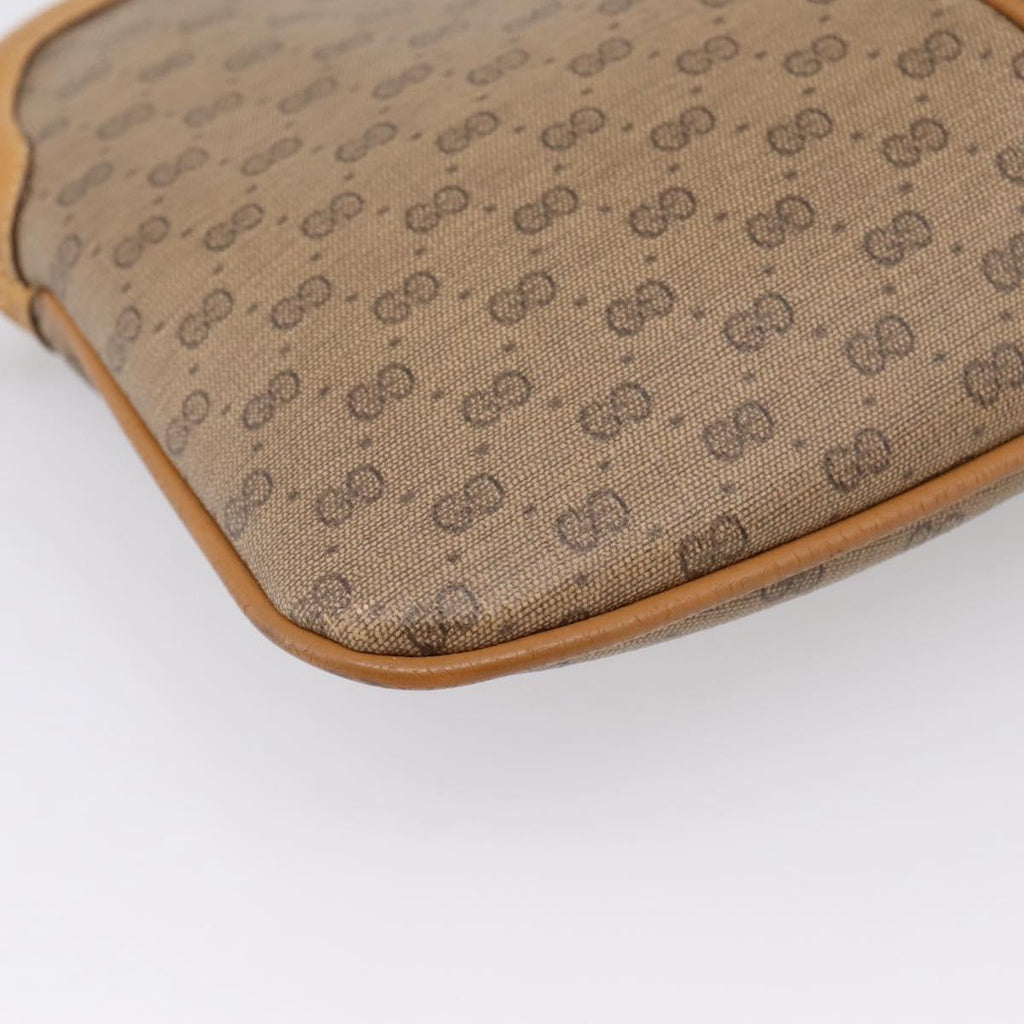 GUCCI Micro GG Web Sherry Line Shoulder Bag PVC Brown 904 02 047 Auth 209155