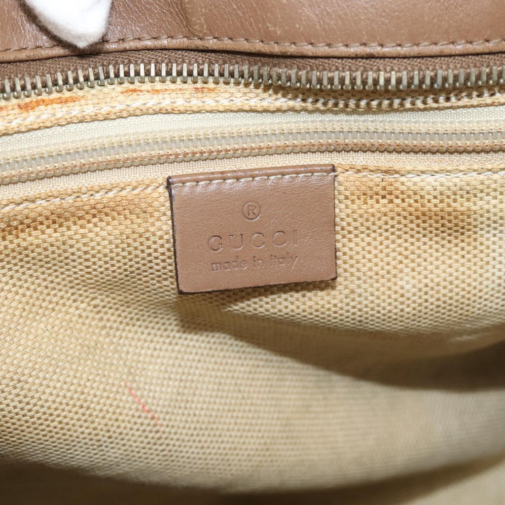 GUCCI GG Canvas Tote Bag Orange Gold Tone 308928 Auth 209372