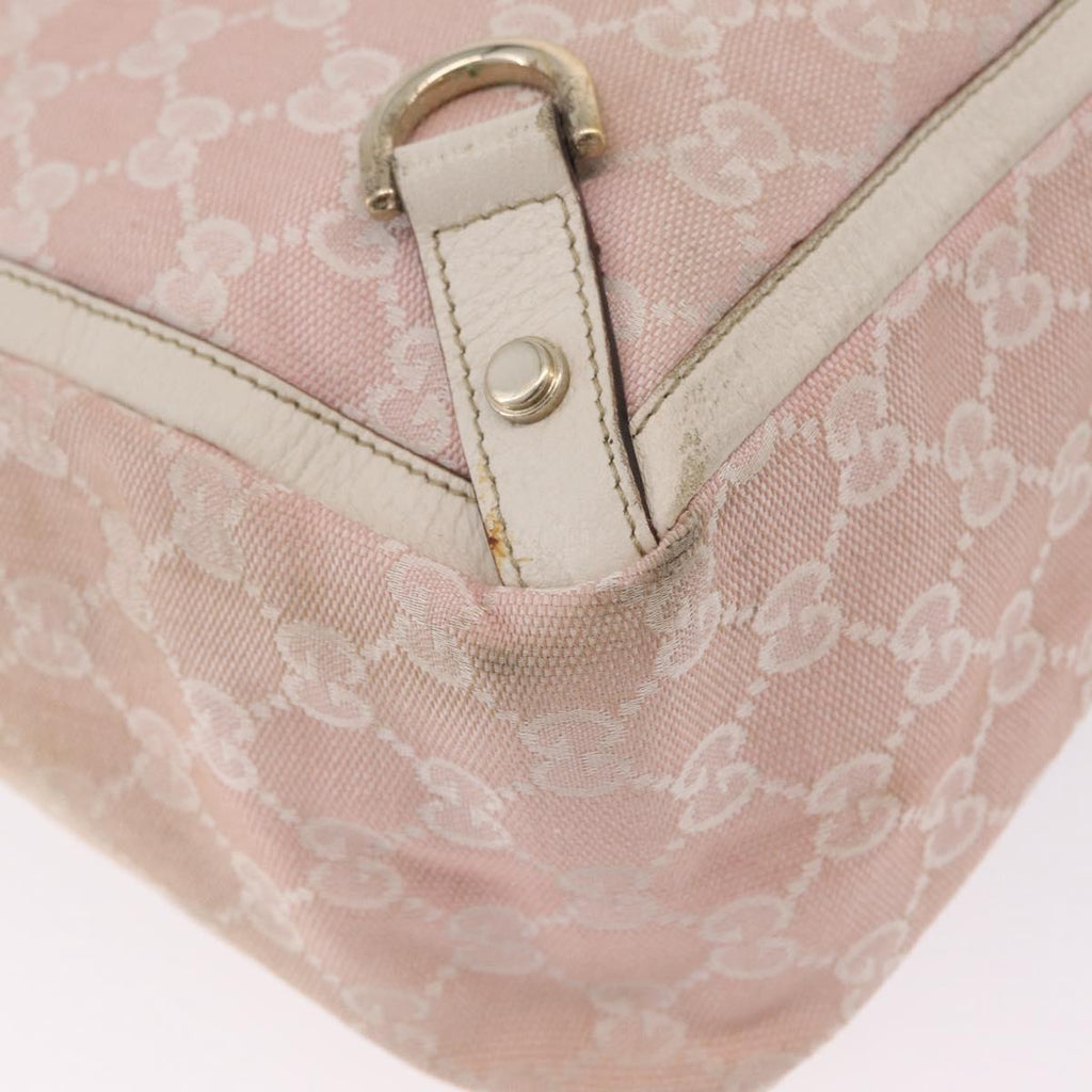 GUCCI GG Canvas Tote Bag Pink Gold 141472 Auth 209435