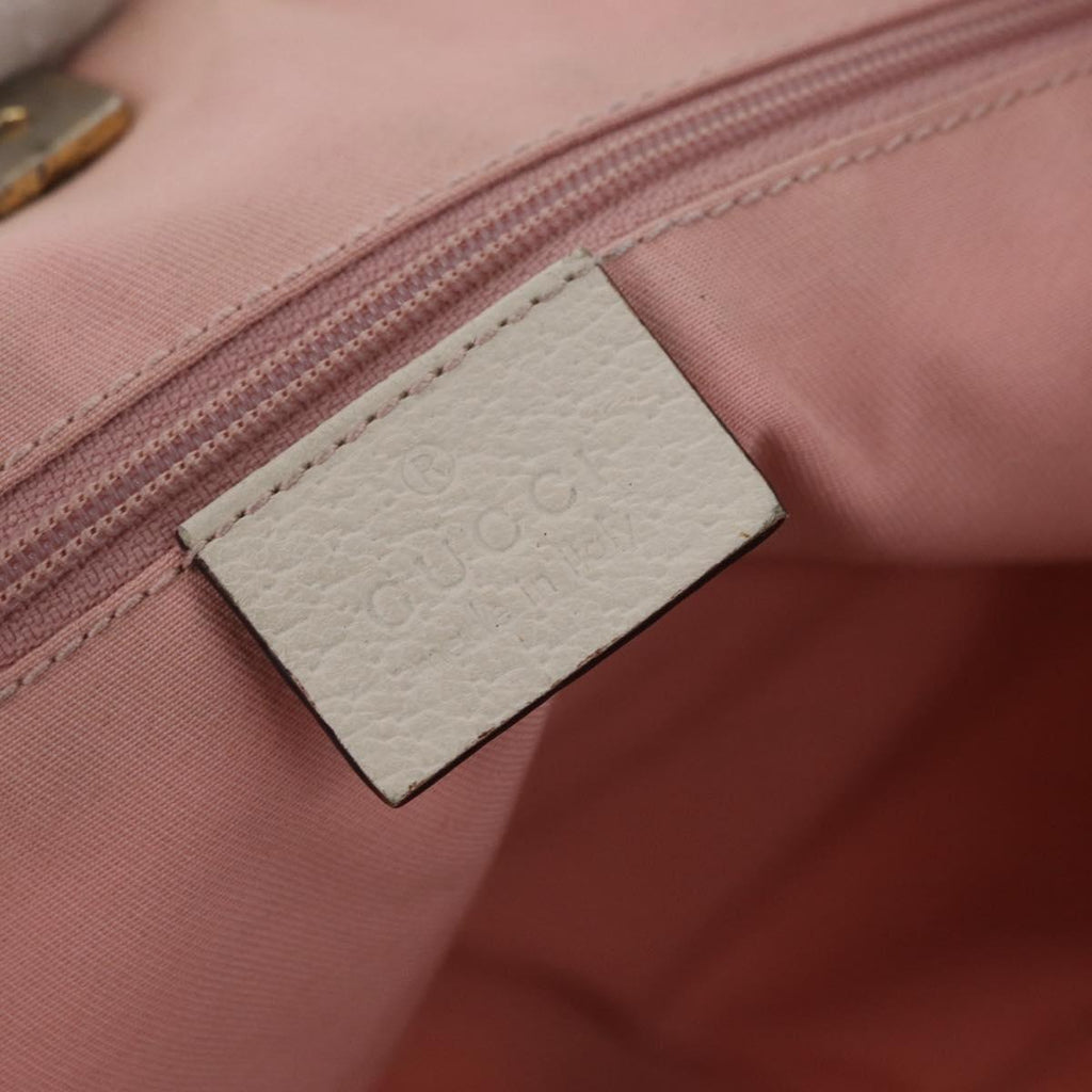 GUCCI GG Canvas Tote Bag Pink Gold 141472 Auth 209435