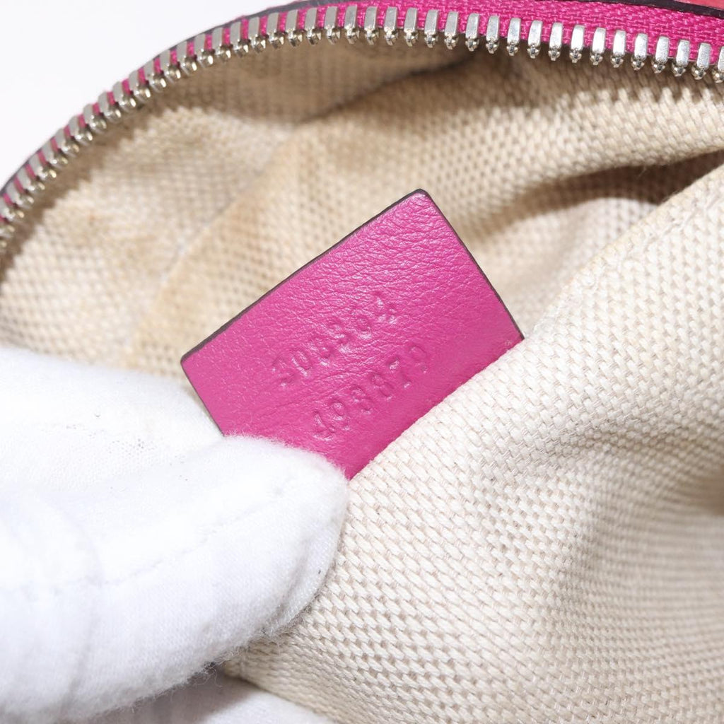 GUCCI Shoulder Bag Leather Pink Gold 308364 Auth 209533A