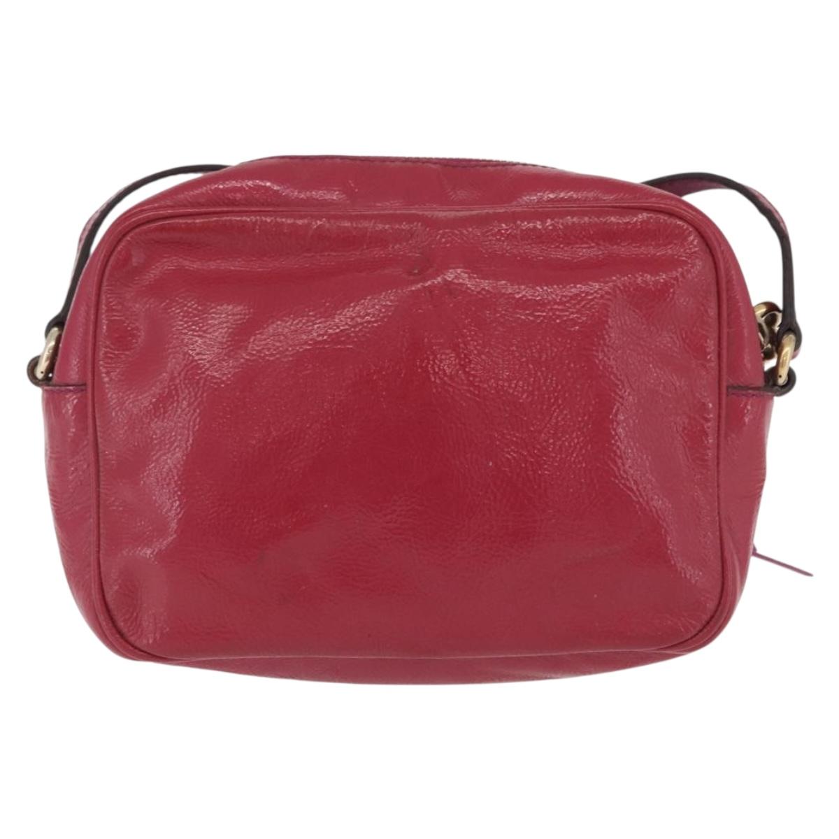 GUCCI Shoulder Bag Leather Pink Gold 308364 Auth 209533A