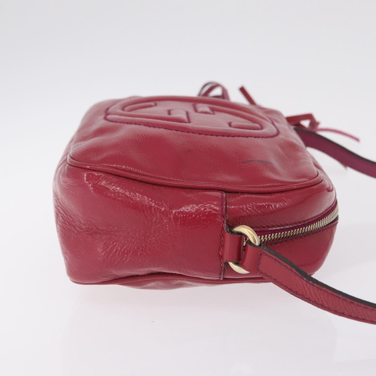 GUCCI Shoulder Bag Leather Pink Gold 308364 Auth 209533A
