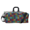 GUCCI GG Psychedelic Boston Bag PVC 2way Multicolor Silver 602619 Auth 209553M
