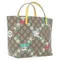 GUCCI GG Supreme Children's Hand Bag PVC Yuko Higuchi Beige 410812 Auth 209713M