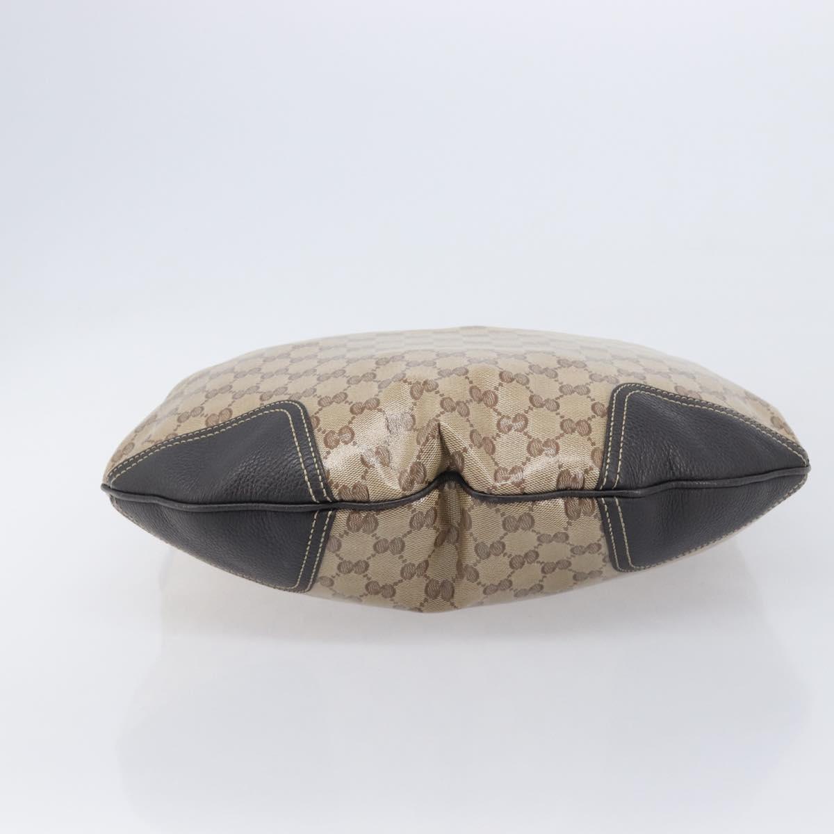 GUCCI GG Crystal Web Sherry Line Bag Coated Canvas Beige 293596 Auth 209851V